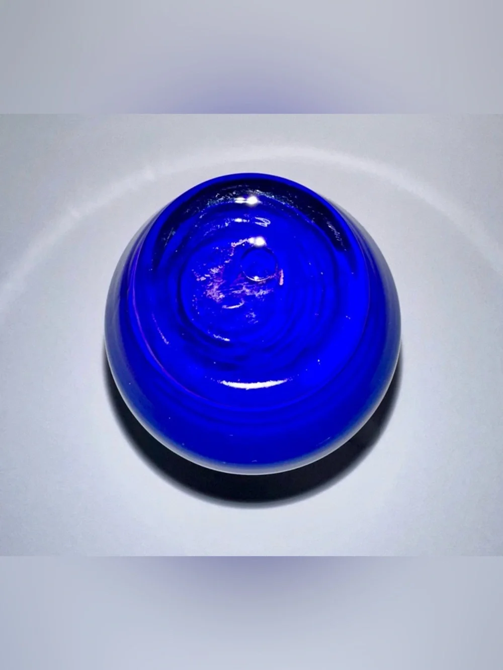 Vintage Blue Fluted Glass Bud Vase - Picture 12 of 12